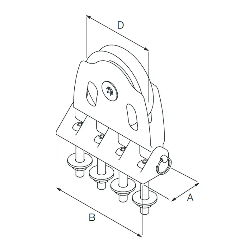 Swiveling Halyard Block Drawing by Antal